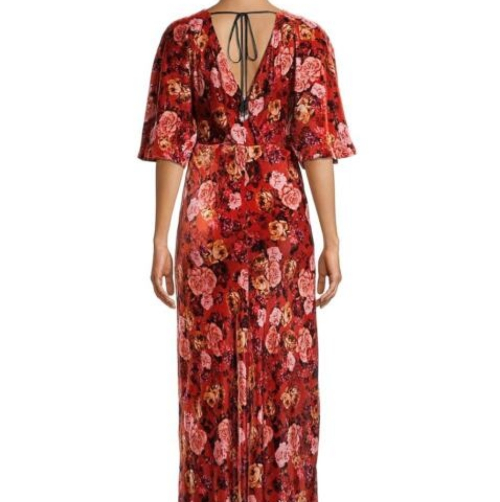 Johnny Was Alanis Dress Floral Print Velvet Kimono Sleeve Maxi Long $565 - NWT - Picture 2 of 10